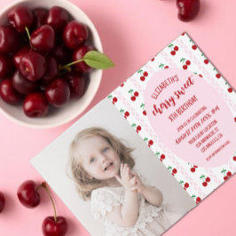 Cherry Sweet Födelsedag Inbjudningar