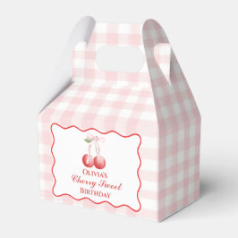 Cherry Sweet födelsedag Rosa Bandy Gingham Presentaskar