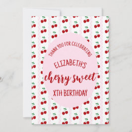 Cherry Sweet Födelsedag Tack Kort