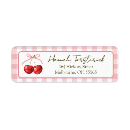 Cherry Sweet return address label Returadress Etikett