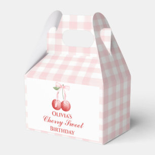 Cherry Sweet Rosa Bow Gingham Presentaskar