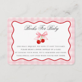 Cherry Sweet Rosa Coquette Bow Bokar för Baby Card Tilläggskort