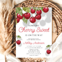 Cherry Sweet Theme Baby Shower Inbjudningar