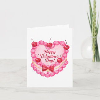 Cherry Sweet Valentine Cake Greeting Card Kort