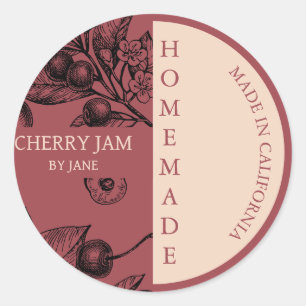 Cherry Sylt Modern Business Label Runt Klistermärke