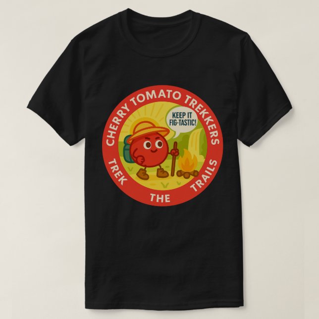 Cherry Tomato Trekkers Vandra På Stigar T Shirt (Design framsida)