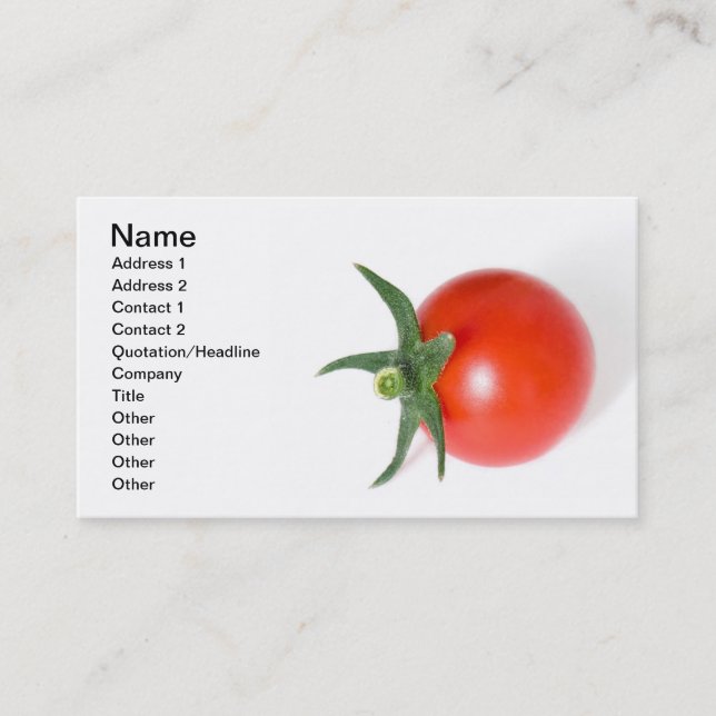 Cherry tomato visitkort (Framsida)