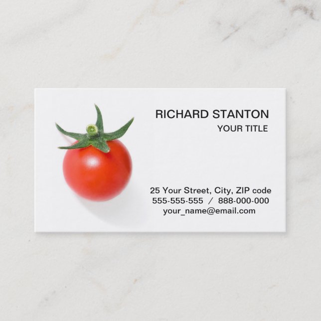 Cherry tomato visitkort (Framsida)