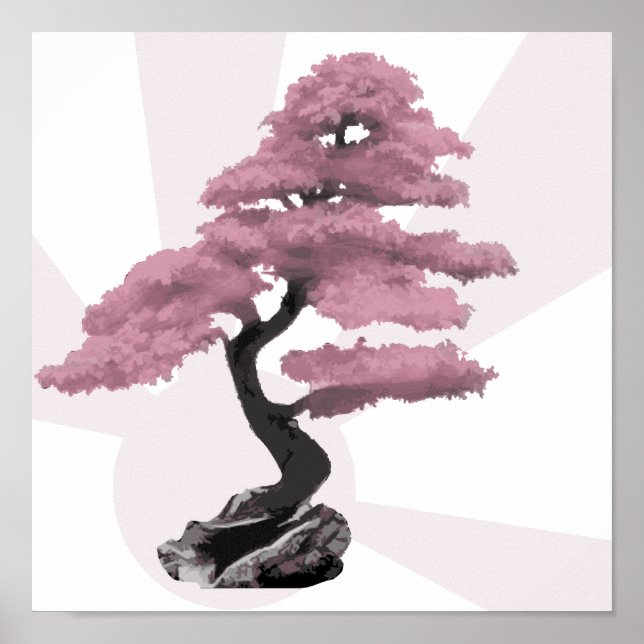 Cherry Träd Bonsai Poster (Framsidan)