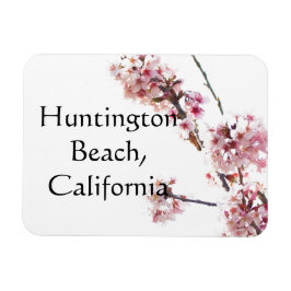 Cherry träd i bloom Huntington Beach, Kalifornien Magnet