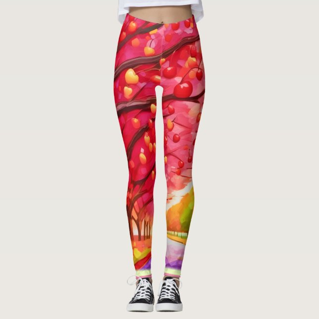 Cherry Träd Lane Leggings (Framsida)