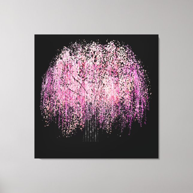 Cherry träd lila blomma canvastryck (Framsida)