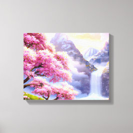 "Cherry Träd på Riverbank I" Canvastryck