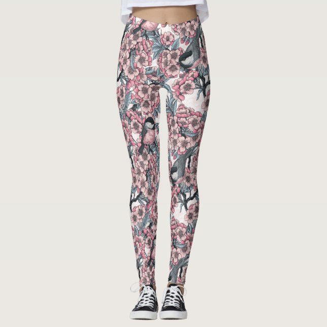 Cherry-trädgård Leggings (Framsida)