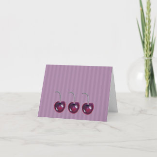 Cherry Trio - Blank Card for Any Occasion Tack Kort