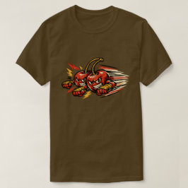 Cherry Twin Striker — Vintage Retro Duo Fighter T Shirt