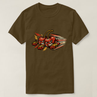 Cherry Twin Striker — Vintage Retro Duo Fighter T Shirt