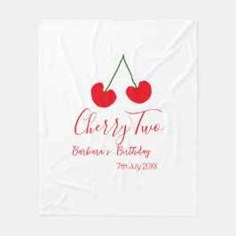 Cherry two 2nd birthday red cherry kids simple  fleecefilt