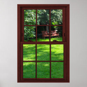 Cherry Wood Bild Backyard View Poster