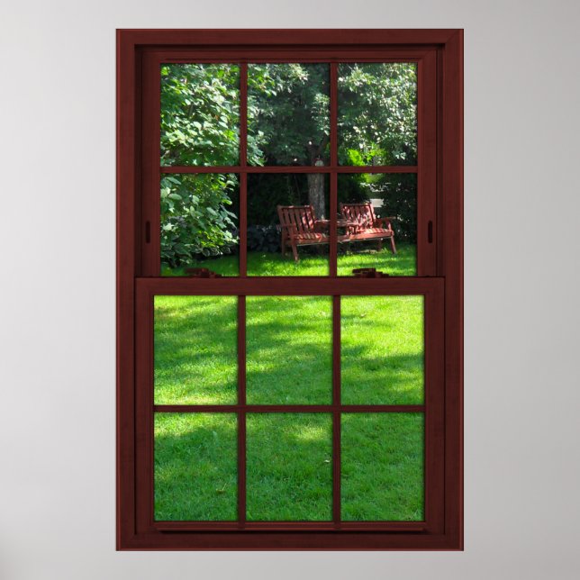 Cherry Wood Bild Backyard View Poster (Framsidan)