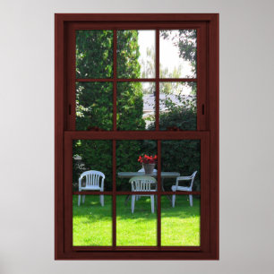 Cherry Wood Bild Backyard View Poster