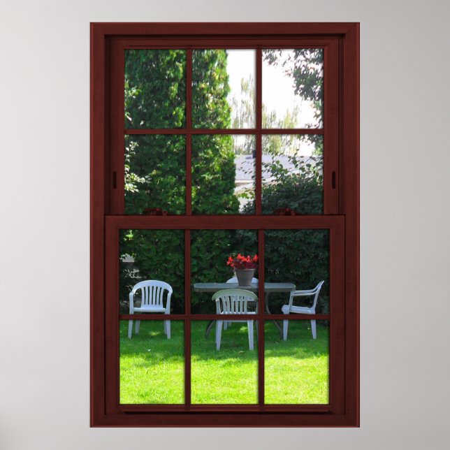 Cherry Wood Bild Backyard View Poster (Framsidan)