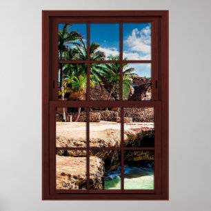 Cherry Wood Bild Caribe View Poster
