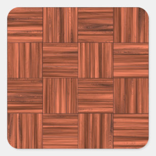 Cherry Wood Parquet Golv Mönster Fyrkantigt Klistermärke