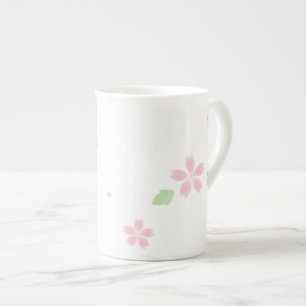 Cherryblossom Sakura elegant vår Benporslin Mugg