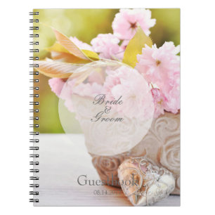 Cherryblossoms editable bröllop gäst bok anteckningsbok