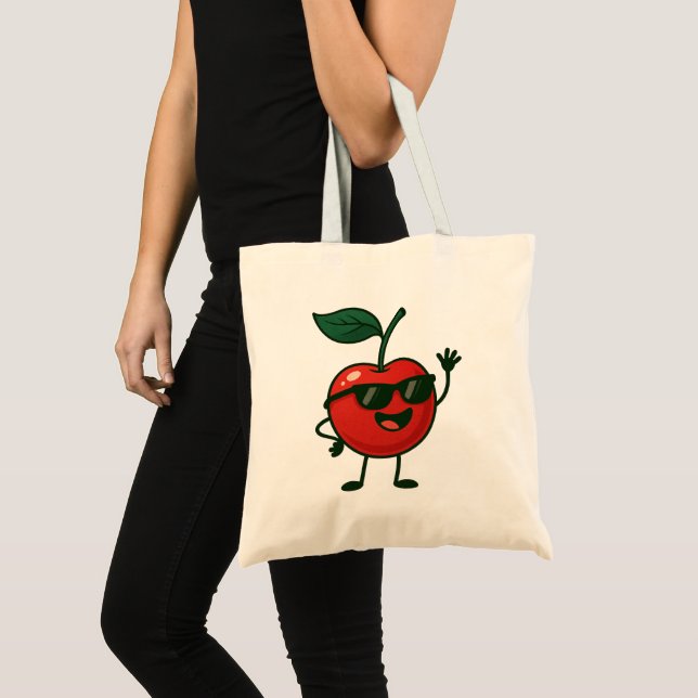 CherryBomb Tote Bag Tygkasse (Framsida (produkt))