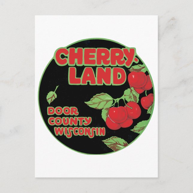 Cherryland Door County Wisconsin Vykort (Framsida)