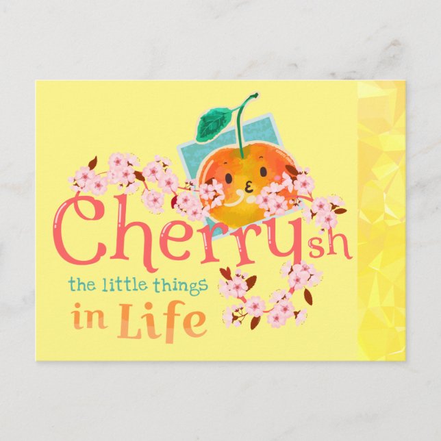 Cherrysh the Little Sak in Life - Punny Garden Vykort (Framsida)