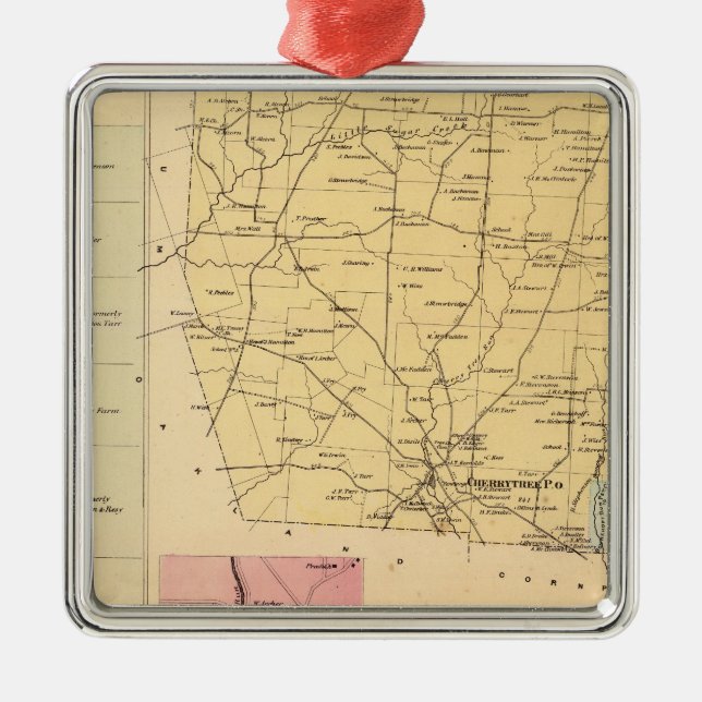 Cherrytreeförsamling Julgransprydnad Metall (Framsidan)