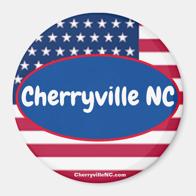 Cherryville NC Patriotic magnet (Framsidan)