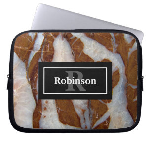 Chert med Quartz Veins Sten Struktur Laptop Fodral