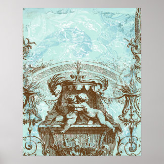 Cherub Angel Fransk Architecture Poster Banner