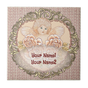 Cherub Angel Heart Kakelplatta