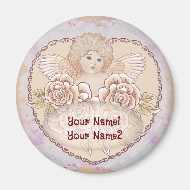 Cherub Angel Heart Magnet (Framsidan)