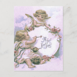 Cherub Angel Painting Ro Egg Vykort