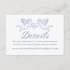 Cherub Cupid Couple Holding Heart Wedding Details Tilläggskort
