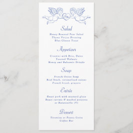 Cherub Cupid Couple Holding Heart Wedding Meny