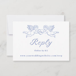 Cherub Cupid Couple Holding Heart Wedding Online OSA Kort