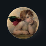 Cherub från Sistine Madonna av Raphael Knapp<br><div class="desc">Det här är en av körsbornas (putti) från "Sistine Madonna",  målad av Raphael,  (Raffaello Sanzio da Urbino),  1514. Det ligger i ett Dresden,  ett Tysklant museum och ingår inte i Sistine Chapel-verket.</div>