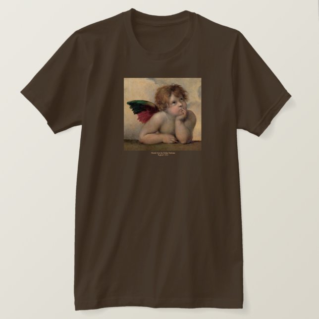 Cherub från Sistine Madonna vid Raphael Tee (Design framsida)