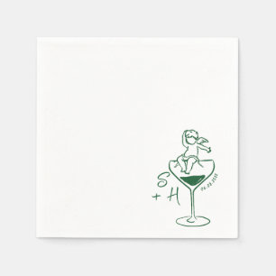 Cherub Hand plockade Cupid Icon Cocktail Bröllop Pappersservett