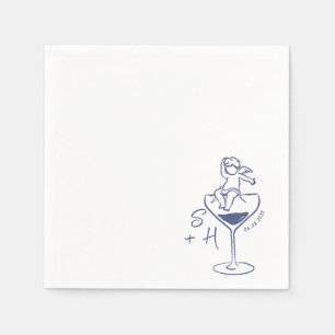 Cherub Hand plockade Cupid Icon Cocktail Bröllop Pappersservett