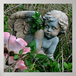 Cherub i Grass Poster