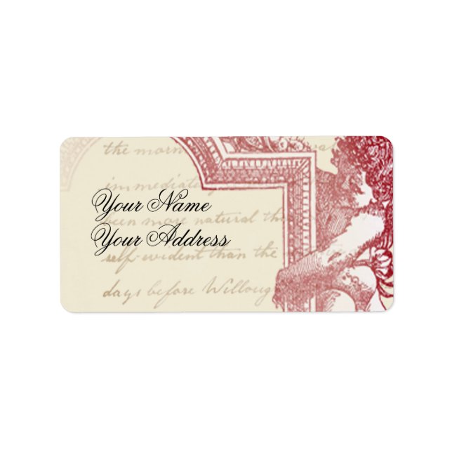 Cherub Ram, i hallon, Adressetikett (Framsidan)