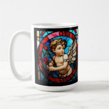 Cherub Stached Glass Mugg: Kärlek är av patienttyp